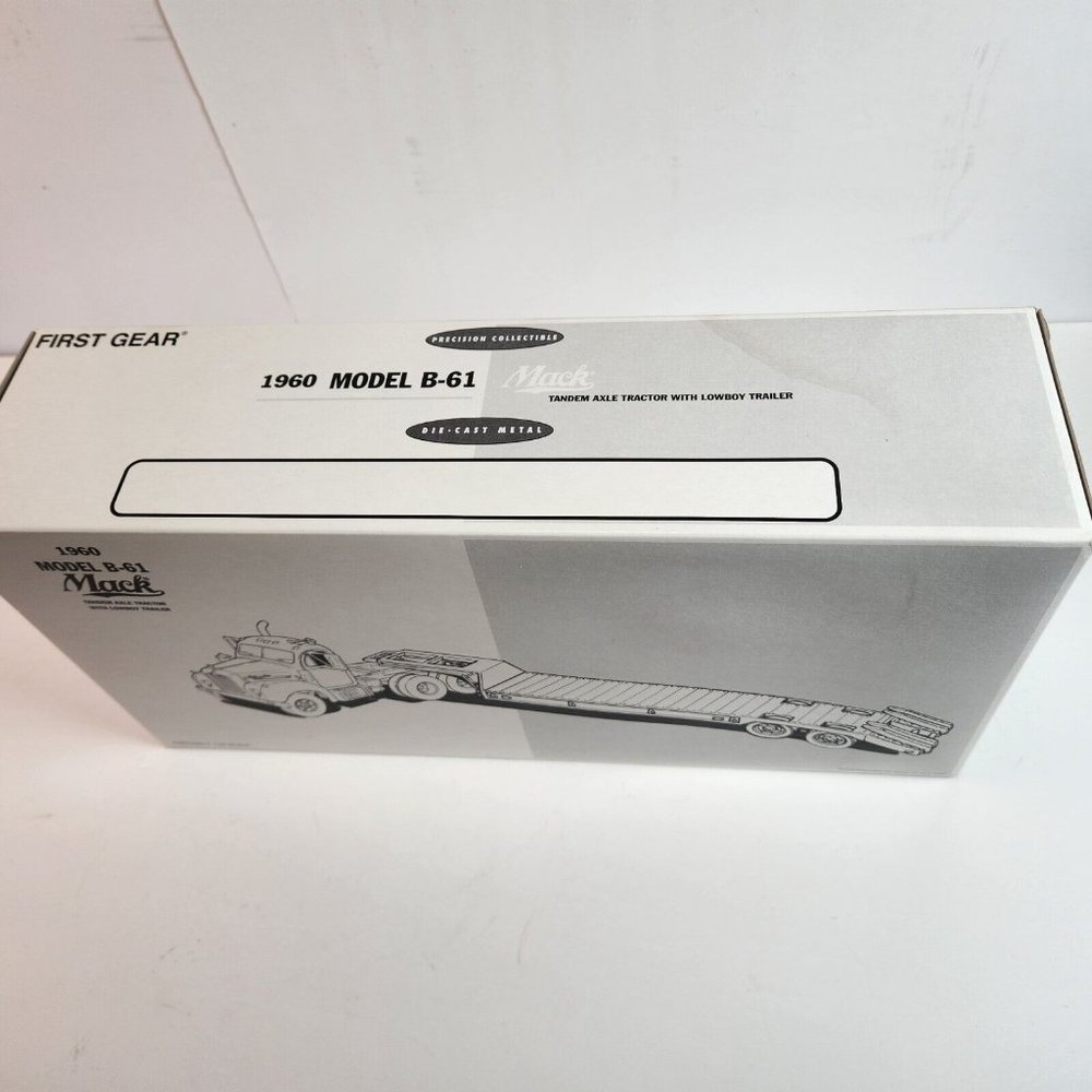 NIB First Gear Horsfield 1960 Mack B-61 Tractor & Trailer Lowboy 1/34 19-2170 - Picture 5 of 7